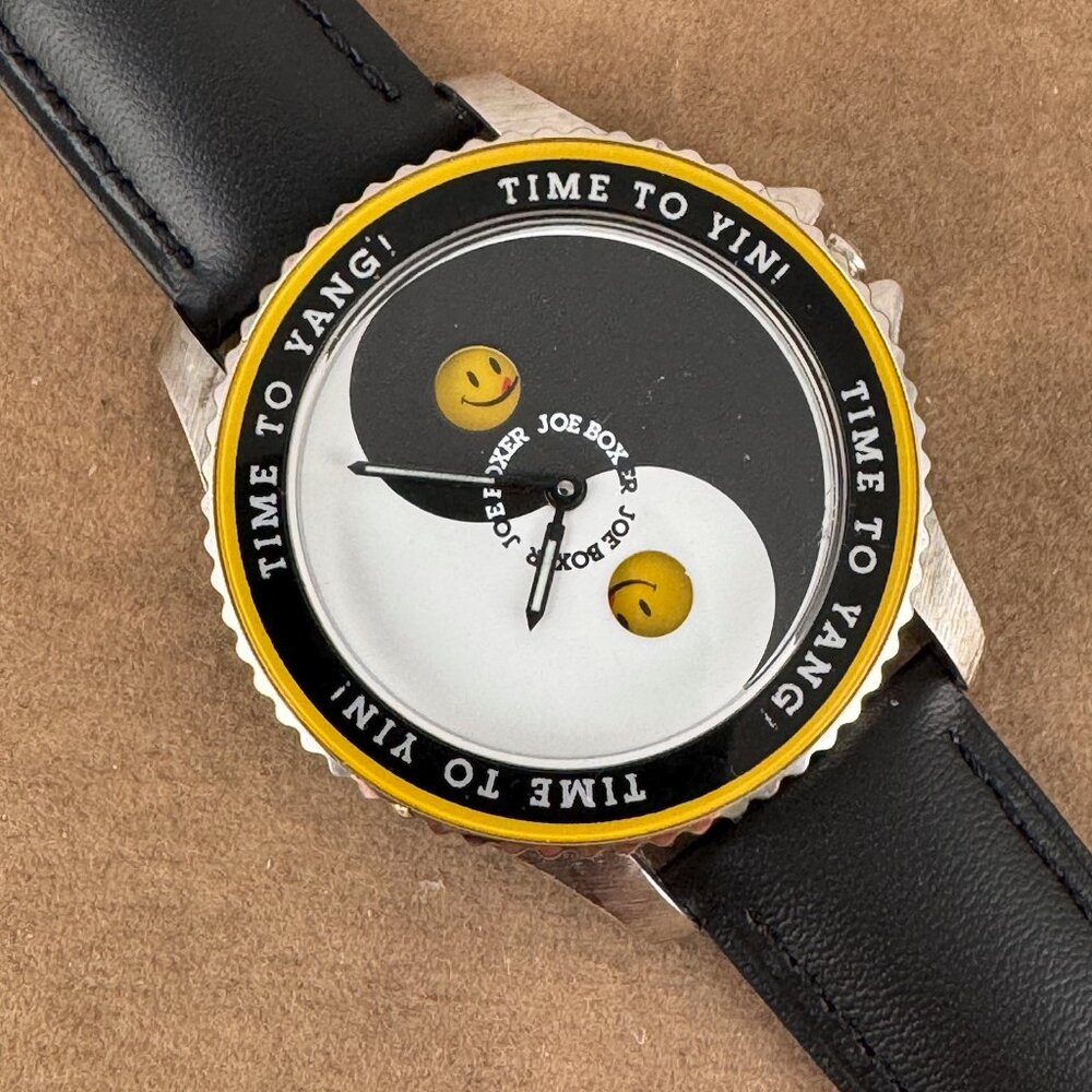 Fun vintage and rare Joe Boxer watch, featuring a Time to Yin -- Time to Yang